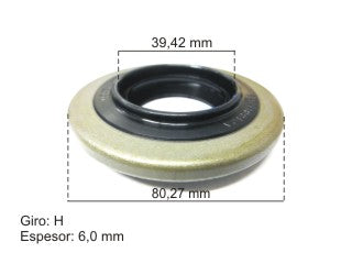 RETENES DIFERENCIAL Y CAJA LIVIANOS FORD F100/FALCON / CHEVROLET CHEVY/C10 / IKA TORINO / RASTROJERO RETEN DIFERENCIAL 39.42X80.25X14.25
