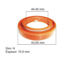 RETENES MOTOR LIVIANOS DODGE 1500 / VOLKSWAGEN 1500 1.5-1.8 HILLMAN RETEN CIGUENAL DELANTERO 44.00X63.50X9.50 MM - GIRO H_