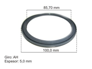 RETENES MOTOR LIVIANOS FORD FALCON/F100 6 CILINDROS 188-221 ../84 RETEN BANCADA TRASERO 85.70X100.00X5.30MM-GIRO AH-C/ALMA