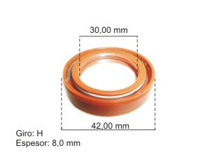 RETENES MOTOR LIVIANOS RENAULT 12/4/6 1.0-1.1-1.3-1.4-1.6 RETEN ARBOL DE LEVAS 30.00X42.00X7.00 MM - LX-R - GIRO AH_