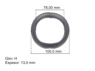 RETENES MOTOR LIVIANOS FORD F100/F150 MWM D225-D226-D229 CIGUENAL DELANTERO 78.00X100.00X13.00 MM - LX-R - GIRO H_