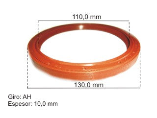 RETENES MOTOR LIVIANOS FORD F100/F150 MWM D225-D226-D229 CIGUENAL 110.00X130.00X13.00 MM - LX-R - GIRO AH_
