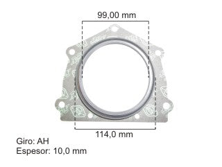 RETENES MOTOR LIVIANOS FORD RANGER/F100 MAXION HS REFORMA CON JUNTA PARA PORTA RETEN 1058 100.00X114.00X10.00 MM-MOD NUEVO_
