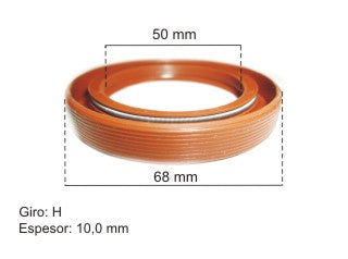 RETENES DIFERENCIAL Y CAJA PESADOS ZANELLO 220/230 RETEN CAJA DE VELOCIDADES EJE DIRECTA CARTER CHAPA ACM 50.00X65.00X10.00 MM LZ-R-H_