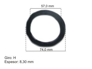 RETENES MOTOR LIVIANOS FORD RANGER / CHEVROLET S10/BLAZER / MERCEDES SPRINTER 2.5-2.8 MAXION HS DISTRIBUCION 57X74X8.3 MM_