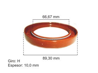 RETENES MOTOR LIVIANOS FORD FIESTA/MONDEO/ESCORT/COURIER 1.8 D-1.8 TD CIGUENAL DELANTERO 66.67X89.30X10.00 MM - GIRO H_