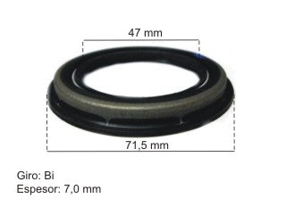 RETENES DE RUEDA LIVIANOS FORD RANGER/EXPLORER 4X2 RUEDA DELANTERA 49.00X65.50X7.50 MM - A 288-L_