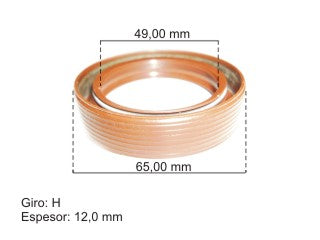 RETENES MOTOR LIVIANOS CHEVROLET C10/C20/C60/C70/D40/350/814/914 / BEDFORD RETEN DE DISTRIBUCION 49.20X65.06X12.70 MM_