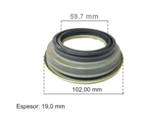 RETENES DE RUEDA LIVIANOS TOYOTA HILUX 4X4 ../05 RUEDA DELANTERA INTERIOR CON GUARDAPOLVO59.70X102.00X19.00 MM - 2 PIEZAS_