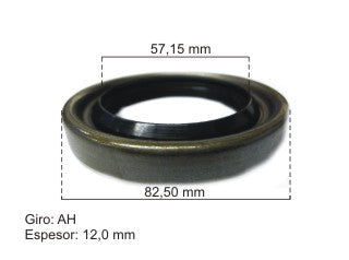 RETENES DIFERENCIAL Y CAJA LIVIANOS FORD RANGER 2.8-3.0 4X2 RETEN SALIDA CAJA CLARK 57.15X82.58X12.70 MM - GIRO AH_