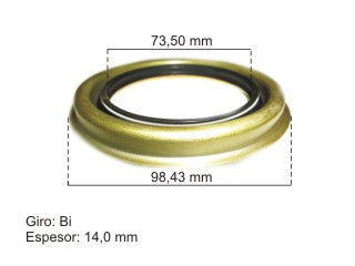 RETENES DE RUEDA LIVIANOS FORD TRANSIT FRENO A DISCO 11/../F100 00/01 RUEDA TRASERA 73.03X98.45X10.40 MM - A 128-L_