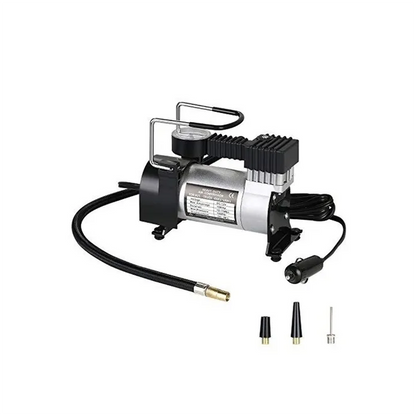COMPRESOR DE AIRE 12V, 140 PSI, CILINDRO 1X30MM 10 AMP PLATEADO