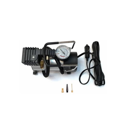 COMPRESOR DE AIRE 12V, 140 PSI, CILINDRO 1X30MM 10 AMP PLATEADO