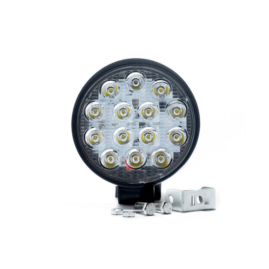 FARO DE LED CIRCULAR 42 WATTS (14 LED  3 WATTS) COLOR BLANCO 12V / 24V - HAZ DE LUZ SPOT -