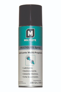 MOLYKOTE LUBRICANTE MULTIPROPOSITO DESINCRUSTANTE Y ANTICORROSIVO MULTIGLISS SPRAY - 250 CM3 - Caja x 12