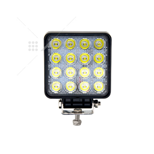FARO LED CUADRADO (BLANCO) - 48W - 16L - FLOOD - LUZ DE INUNDACION