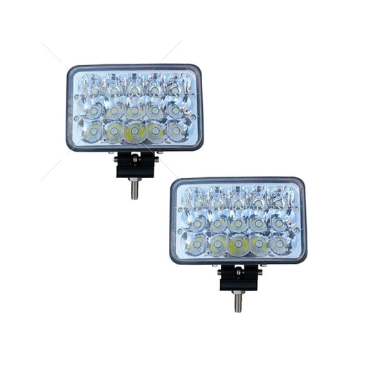 JUEGO DE FAROS LED RECTANGULAR - 45W - 15L - FLOOD - LUZ DE INUNDACION