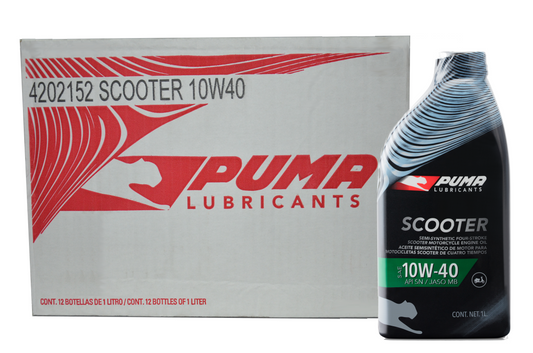 PUMA SCOOTER 10W40 SEMISINTETICO JASO MB S Caja 12 x 1 L -OPORTUNIDAD!!!