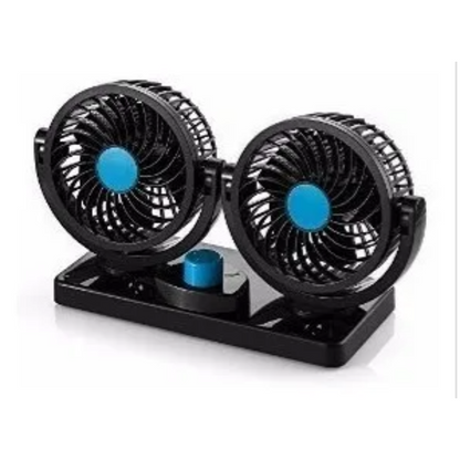 Ventilador Auto Camioneta 24v Doble 10cm Con Base Giratorio