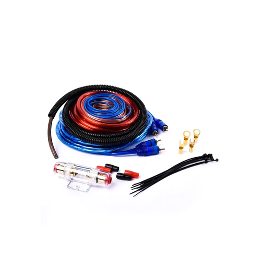 KIT DE CABLES PARA POTENCIA. CABLEADO DELGADO. 8 GAUGE. 1500 WATTS. FUSIBLE 60 AMP. INCLUYE ACCESORIOS-CONSULTAR DISPONIBILIDAD