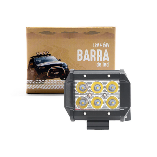 BARRA DE 6 LED 18 WATTS - EPISTAR 9,8 CM DE LARGO) -  CARCAZA DE ALUMINIO - HAZ DE LUZ SPOT-CONSULTAR DISPONIBILIDAD