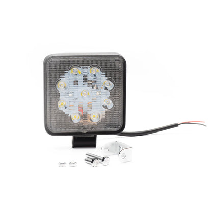 FARO LED 27 WATTS (9 LED x 3 WATTS) COLOR BLANCO 12V / 24V  - HAZ DE LUZ SPOT -