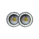 JUEGO DE FAROS LED 7.5CM DIAMETRO BLANCO CON OJO DE ANGEL 12V-CONSULTAR DISPONIBILIDAD