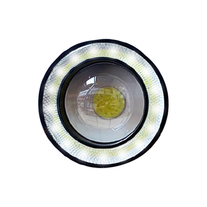 JUEGO DE FAROS LED 7.5CM DIAMETRO BLANCO CON OJO DE ANGEL 12V-CONSULTAR DISPONIBILIDAD