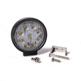 FARO DE LED CIRCULAR 27 WATTS (9 LED  3 WATTS) COLOR BLANCO 12V / 24V - HAZ DE LUZ SPOT --CONSULTAR DISPONIBILIDAD