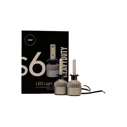 KIT LED H1 6ta GENERACION 22000 LUMENS USO ESPECIAL CAMIONES 24V CON COOLER