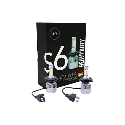 KIT DE LED H4 6TA GENERACION 22000 LUMENS POR LAMPARA USO ESPECIAL 24V CON COOLER-CONSULTAR DISPONIBILIDAD