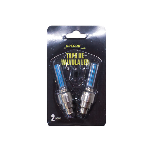 Tapas Valvula Luminica Bicicleta Moto Auto x 2 UNIDADES - LED AZUL
