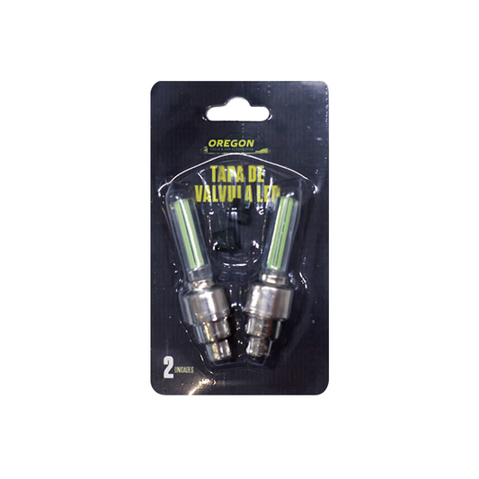 Tapas Valvula Luminica Bicicleta Moto Auto x 2 UNIDADES - LED VERDE