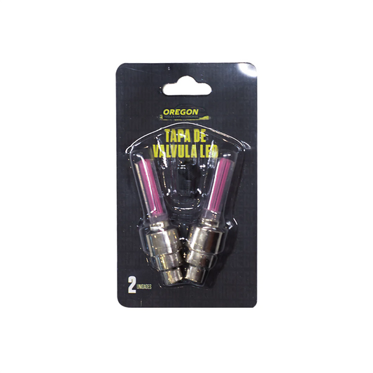 Tapas Valvula Luminica Bicicleta Moto Auto x 2 UNIDADES - LED ROSA