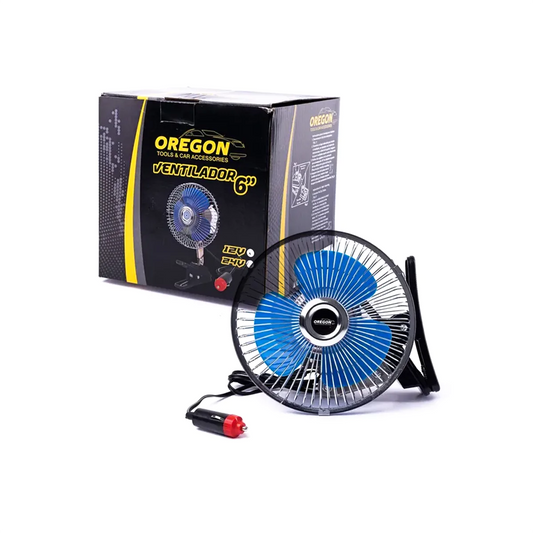 VENTILADOR METALICO 6 24V UNIVERSAL CON CLIP PLATEADO 6 DIAMETRO 180MM