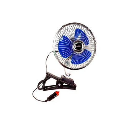 VENTILADOR METALICO 6 24V UNIVERSAL CON CLIP PLATEADO 6 DIAMETRO 180MM