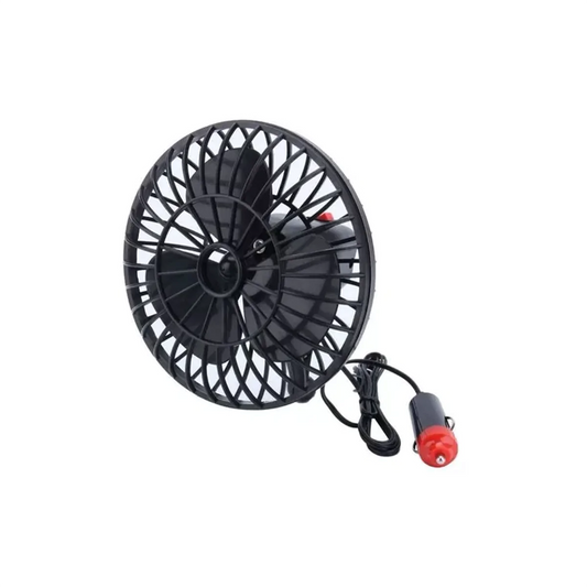 Ventilador Plastico 5 12v Universal Reforzado Negro